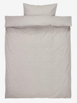 Set posteljine ELLIE 140x200 svijetlo siva s vezom