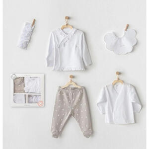 ANDYWAWA BEBI SET ZA IZNOSENJE AC23660 BEIGE&WHITE 5 DIJELOVA 
