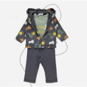 BEBETTO BEBI KOMPLET K4297 DARK GREY 12-18M/86CM 