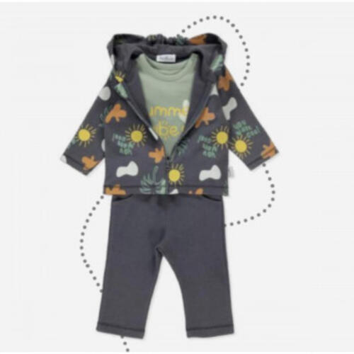 BEBETTO BEBI KOMPLET K4297 DARK GREY 12-18M/86CM 