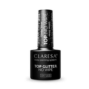 Claresa Top No Wipe Glitter Silver baza za nokte